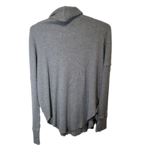 TNA Waffle knit cowl neck oversized thermal long leeve - Picture 2 of 6